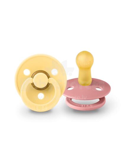 Bibs Colour Pale Butter/Dusty Pink, Pacifier, 100% natural