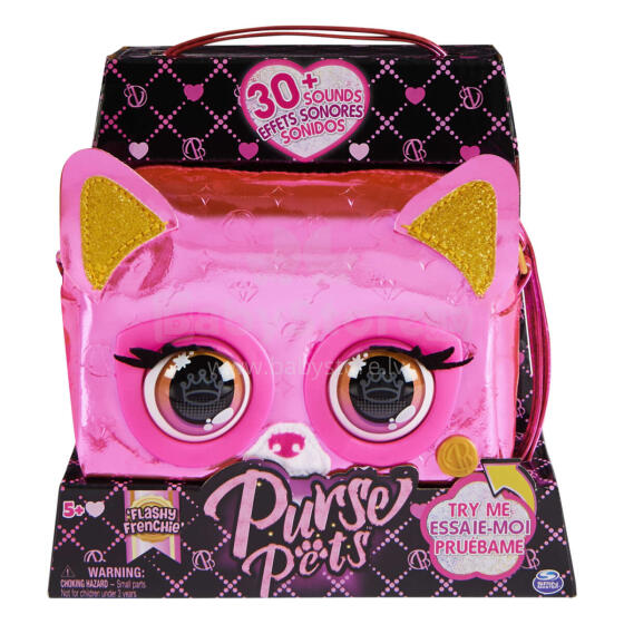 PURSE PETS Interactive bag Metallic Magic Frenchie