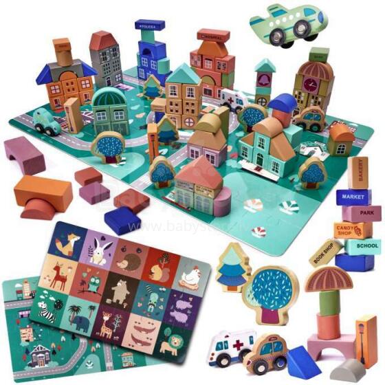 Ikonka Wooden Blocks Art.KX6194