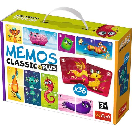 TREFL Memo Classic Plus Piemīlīgie monstriņi
