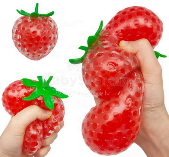 Stressi mänguasi, maasikas, 9 cm