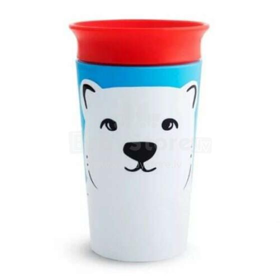 MUNCHKIN WildLove Sippy krūzīte, 266 ml, polārlācis, Miracle 360,  6m+, 05177902