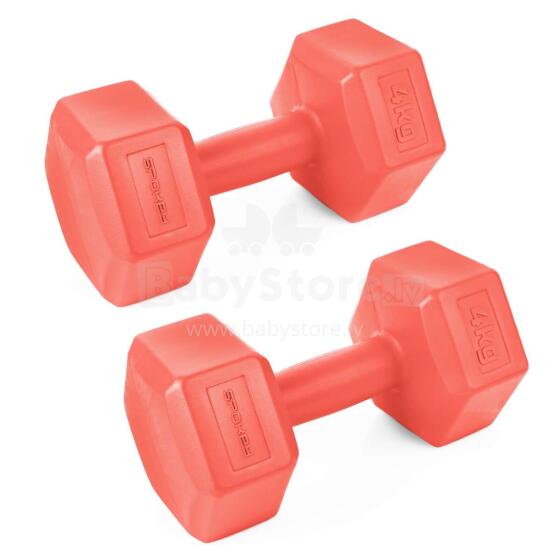 Spokey MONSTER Art.329113  Set of hexagonal dumbbells  2x4 kg