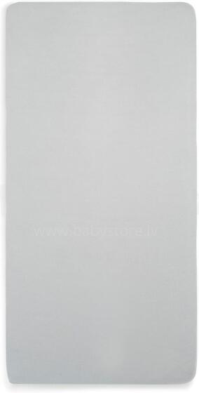 La Bebe™ Fitted Sheet Art.70145 Grey Cotton for Cribbed 120x60cm