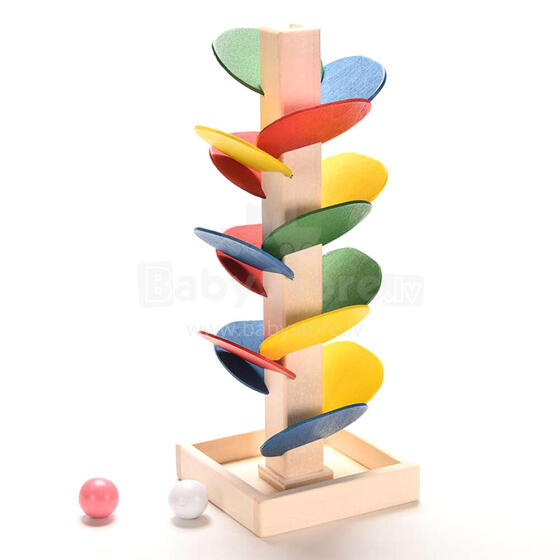 Ikonka Art.KX9734 Educational tree wooden blocks ball track