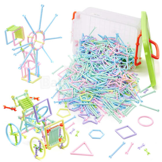 Ikonka Art.KX9743 SMART STICK construction space blocks creative sticks 1000el