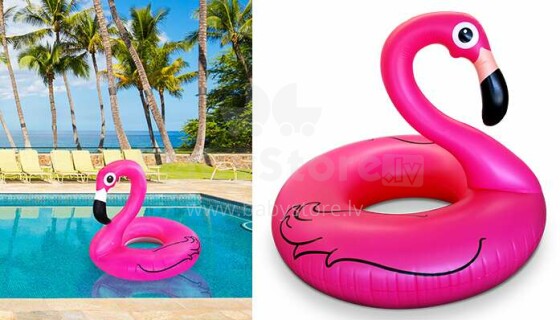 Ikonka Art.KX9790 Flamingo inflatable wheel 90cm