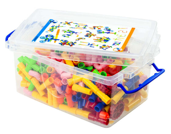 Ikonka Art.KX7806 Educational building blocks - Water pipes with accessories 340el