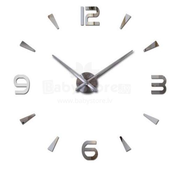 Ikonka Art.KX7846 Wall clock large 80-120cm silver 4 digits