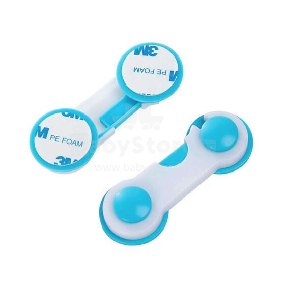 Ikonka Art.KX7736_2 Locking device for cabinet drawers blue