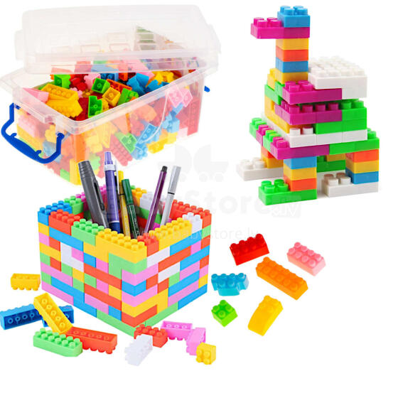 Ikonka Art.KX6913 Spatial bricks educational BOX 240el small