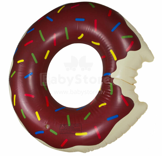 Ikonka Art.KX9958_2 Pripučiamas ratas "Donut" 110 cm rudos spalvos
