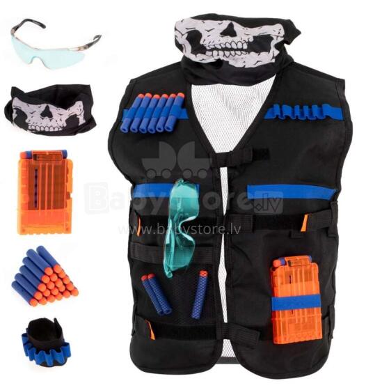 Ikonka Art.KX7446 Tactical accessory waistcoat for NERF+ launcher accessories
