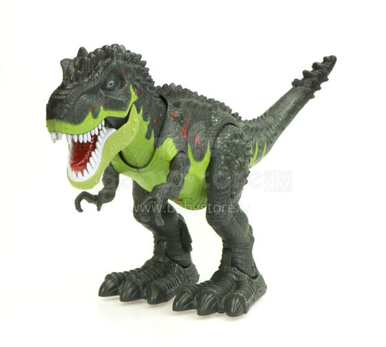 Ikonka Art.KX9990_1 T-REX electronic dinosaur walks roars green
