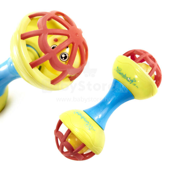Ikonka Art.KX6518 Hantelek rubber teether rattle