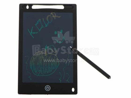 Ikonka Art.KX6536 8.5'' glossy drawing tablet with stylus pen COLOUR BACKGROUND