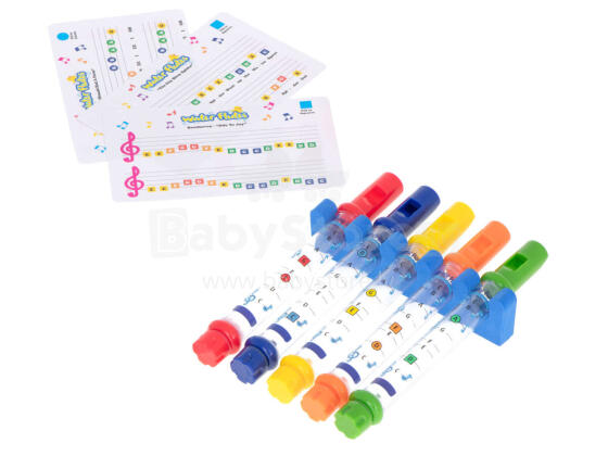 Ikonka Art.KX6943 Water flute bath toy 5pcs non-sinking + notes
