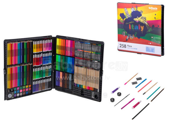 Ikonka Art.KX6353 Plastic painting set in case 258el.