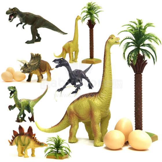Ikonka Art.KX6397 Dinosaurs figures set 14el.