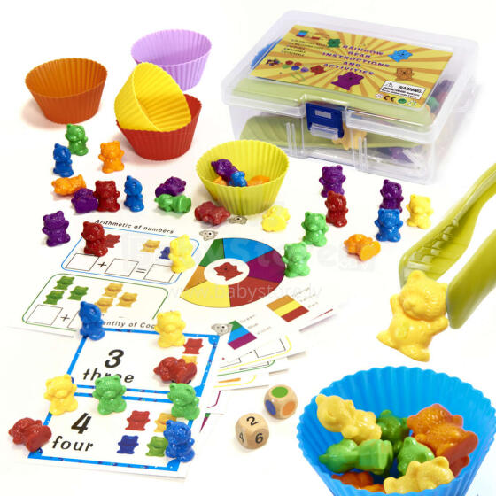 Ikonka Art.KX6260 Teddy bears educational learning to count montessori 44el.