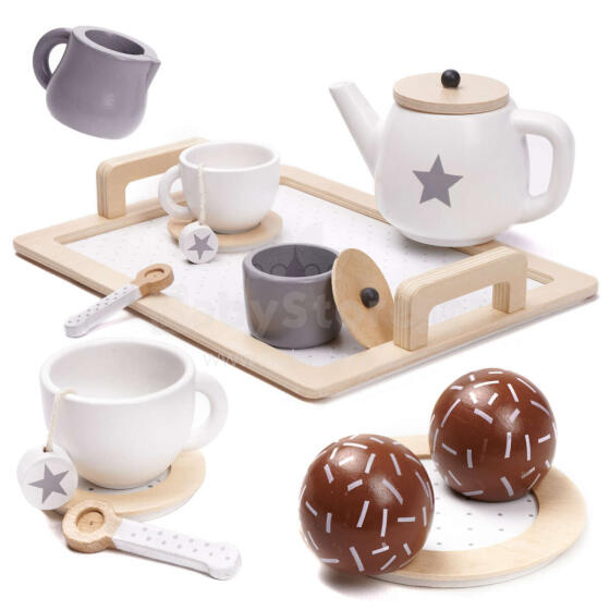 Bebe Basic Art.KX6279 Wooden coffee service set for 2 persons