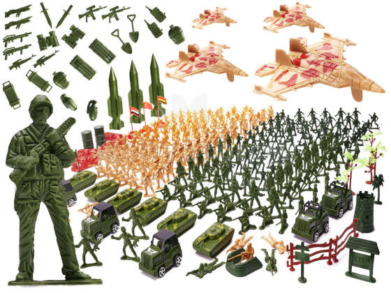 Ikonka Art.KX6188 Soldiers military base figures set 307el.