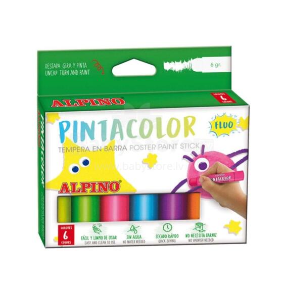 Ikonka Art.KX6051 ALPINO Fluorescent stick paints 6 colours