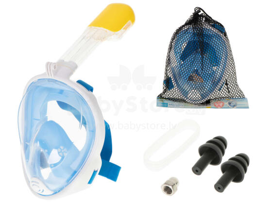 Ikonka Art.KX6131 Full folding snorkel mask S/M blue