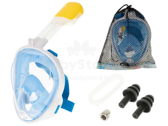 Ikonka Art.KX6130 Full folding snorkel mask L/XL blue