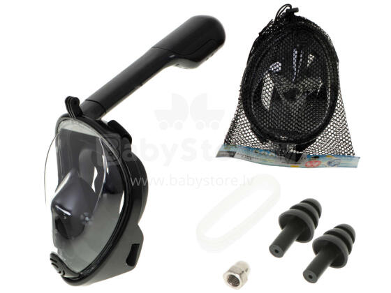 Ikonka Art.KX6130_1 Full folding snorkel mask L/XL black