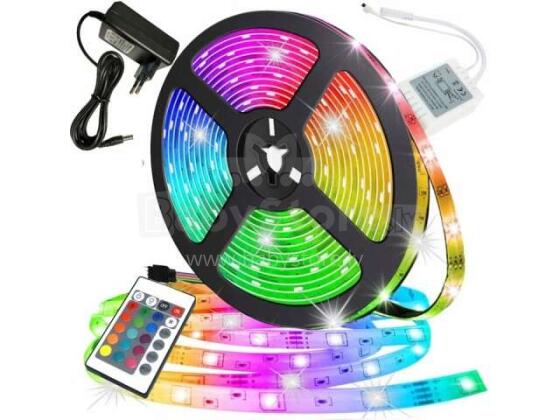 Ikonka Art.KX100619 LED tape SMD 3528 5m waterproof multicolour remote control