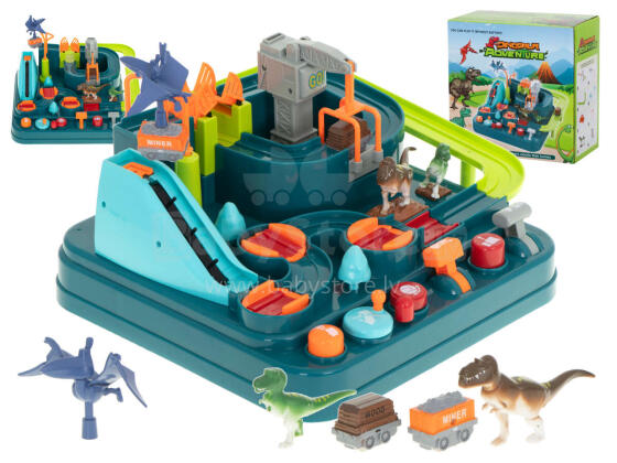 Ikonka Art.KX6010 Interactive obstacle course car park racing dinosaur cave