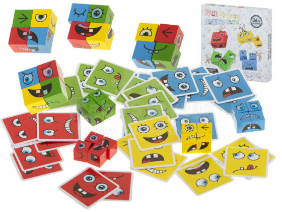 Ikonka Art.KX5971 Face-changing creative challenge blocks