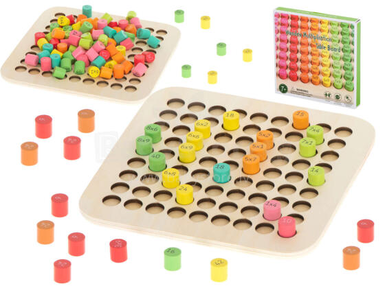 Ikonka Art.KX7857_1 Educational set multiplication table to 100 round