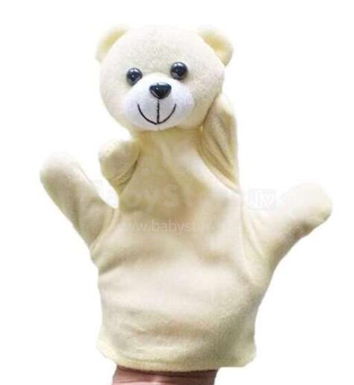 Ikonka Art.KX9756_3 Puppet plush mascot hand puppet white m