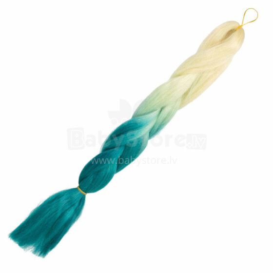 Ikonka Art.KX9904_111 Synthetic hair rainbow ombre blonde-blue