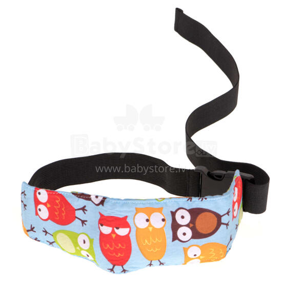 Ikonka Art.KX7850_3 Headband for car seat support owl blue