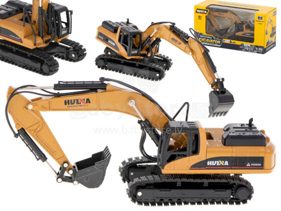 Ikonka Art.KX5933 H-toys 1710 1:50 metāla kāpurķēžu iekrāvēja ar kausu ekskavatora modelis