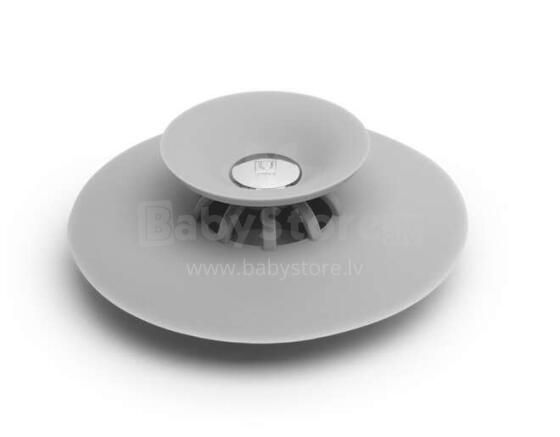 Ikonka Art.KX5686_1 Silicone strainer plug for sink, bath tub, wash basin grey