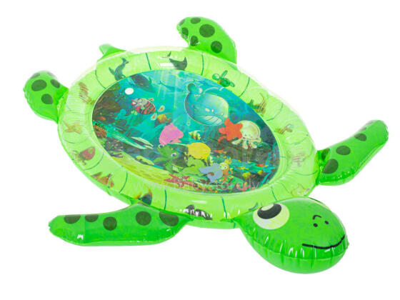 Ikonka Art.KX5678 Water inflatable sensory mat turtle green