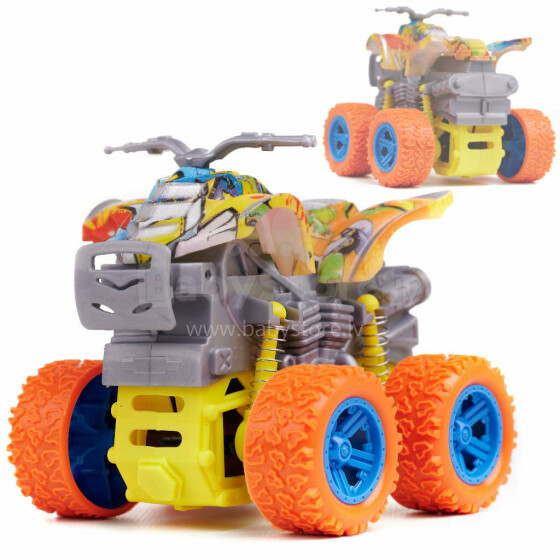 Ikonka Art.KX5662 Monster Truck off-road vehicle with quad drive yellow 1:36