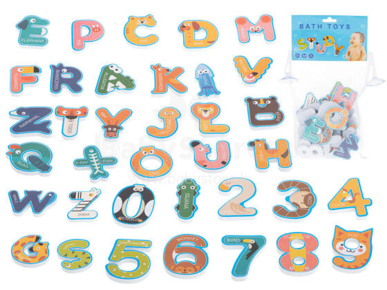 Ikonka Art.KX5659 Foam letter and number bath toy