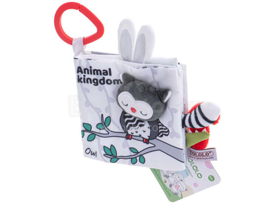 Ikonka Art.KX5640 Sensory book soft animal tails owl