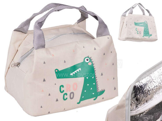 Ikonka Art.KX5631 Insulated thermal bag breakfast lunch crocodile