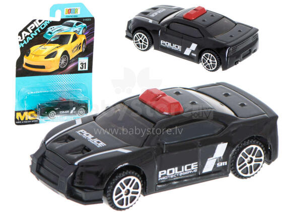 Ikonka Art.KX5586_1 Metāla auto rezoraks policijas melns 7cm