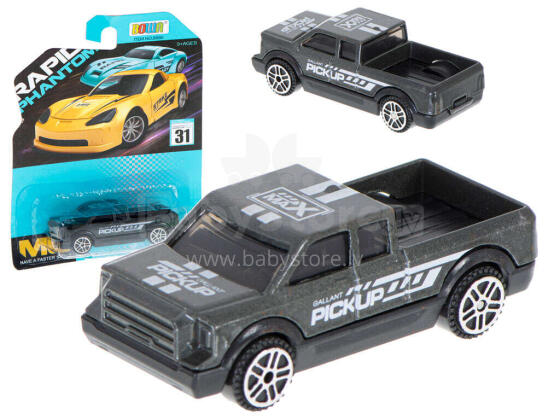 Ikonka Art.KX5586_2 Metāla auto rezorak pick up pelēks 7cm