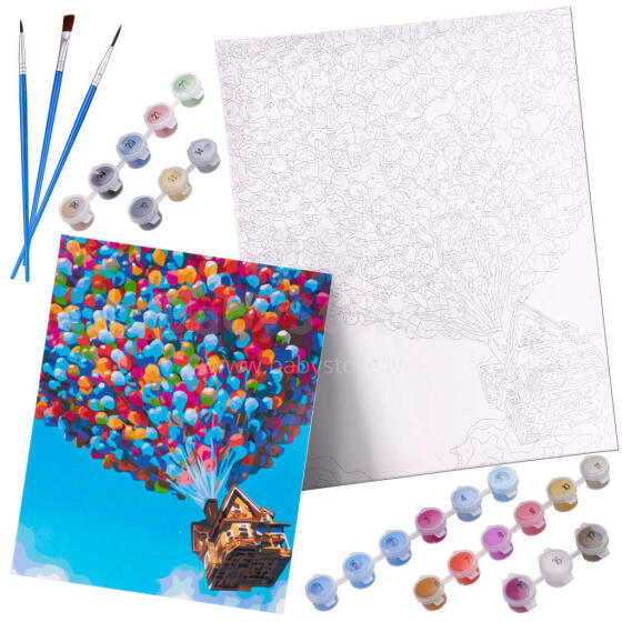 Ikonka Art.KX5549_4 Painting by numbers image 40x50cm balloon