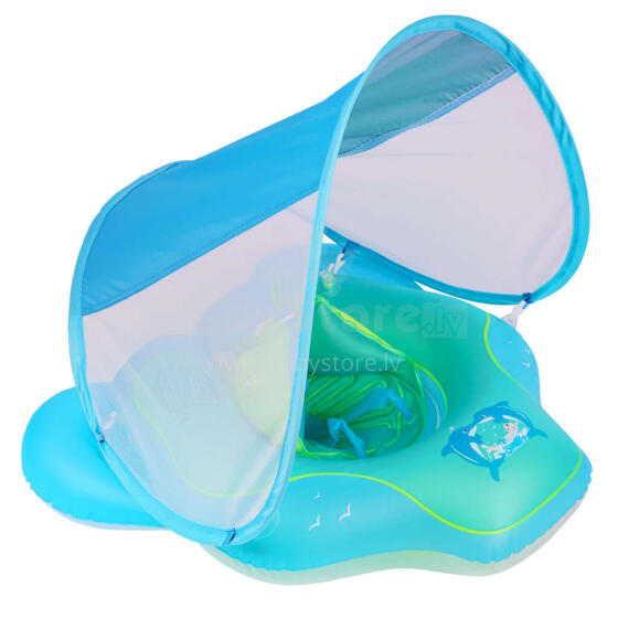 Ikonka Art.KX5544 Children's inflatable ring wheel with canopy