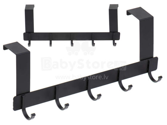 Ikonka Art.KX5534 Clothes door hook 11cm 5 hooks black