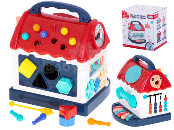 Ikonka Art.KX5426 Interactive cube educational house for children